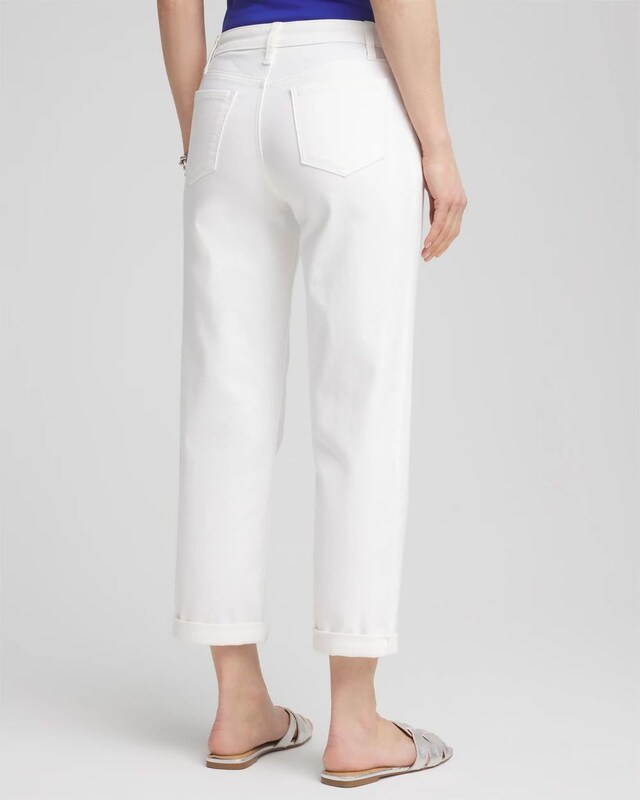 No Stain Boyfriend Cropped Jeans - image 3